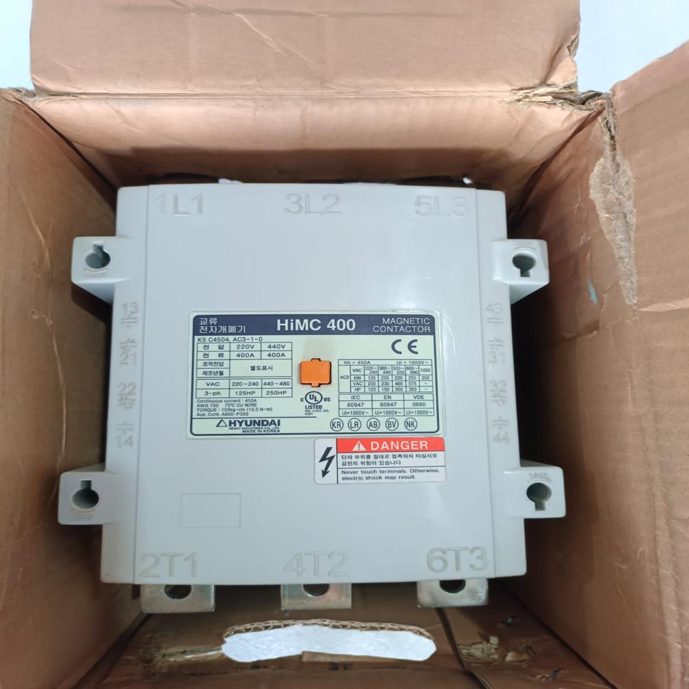 New Hyundai 400Amp Contactor Hyundai Himc 400 Power Contactor Voltage 24V Dc - Frequency: 50/60 Hertz (Hz)