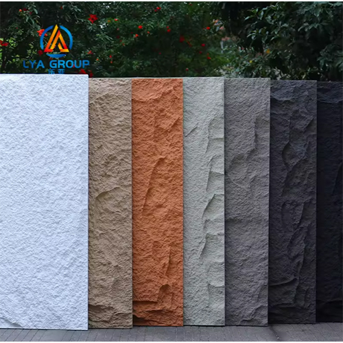 Outdoor Indoor White Grey Pu Mushroom Rock Stone 3D Foam Artificial Stone Wall Panel Pu Faux Stone Panels - Color: Multi Color