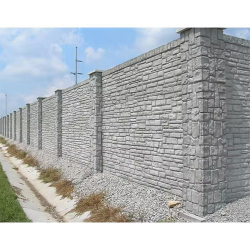 Rubber Plastic Fence Panel Mold Precast Concrete Wall Fencing Form Concrete Border Fence Molds - Color: White