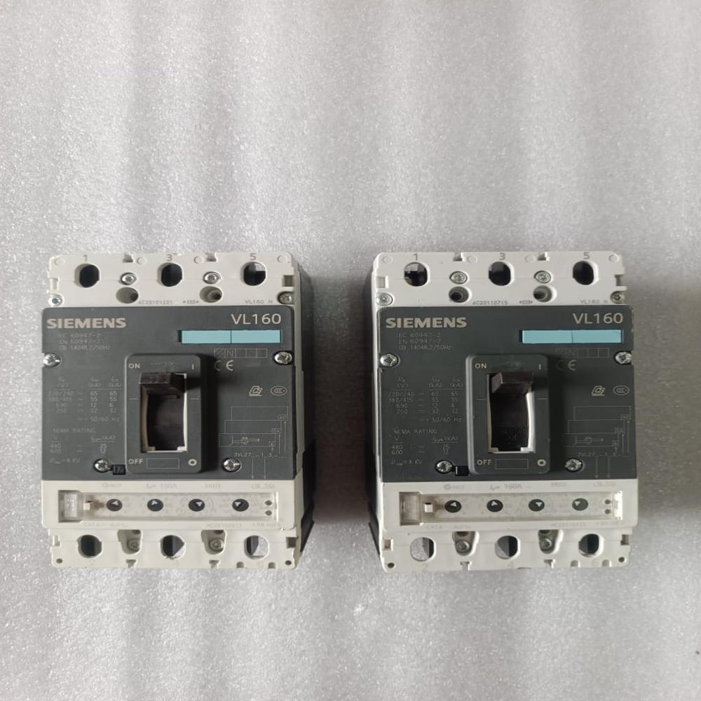 Used Siemens Mccb Vl160 160A 3P Molded Case Circuit Breaker 160A - Frequency: 50/60 Hertz (Hz)