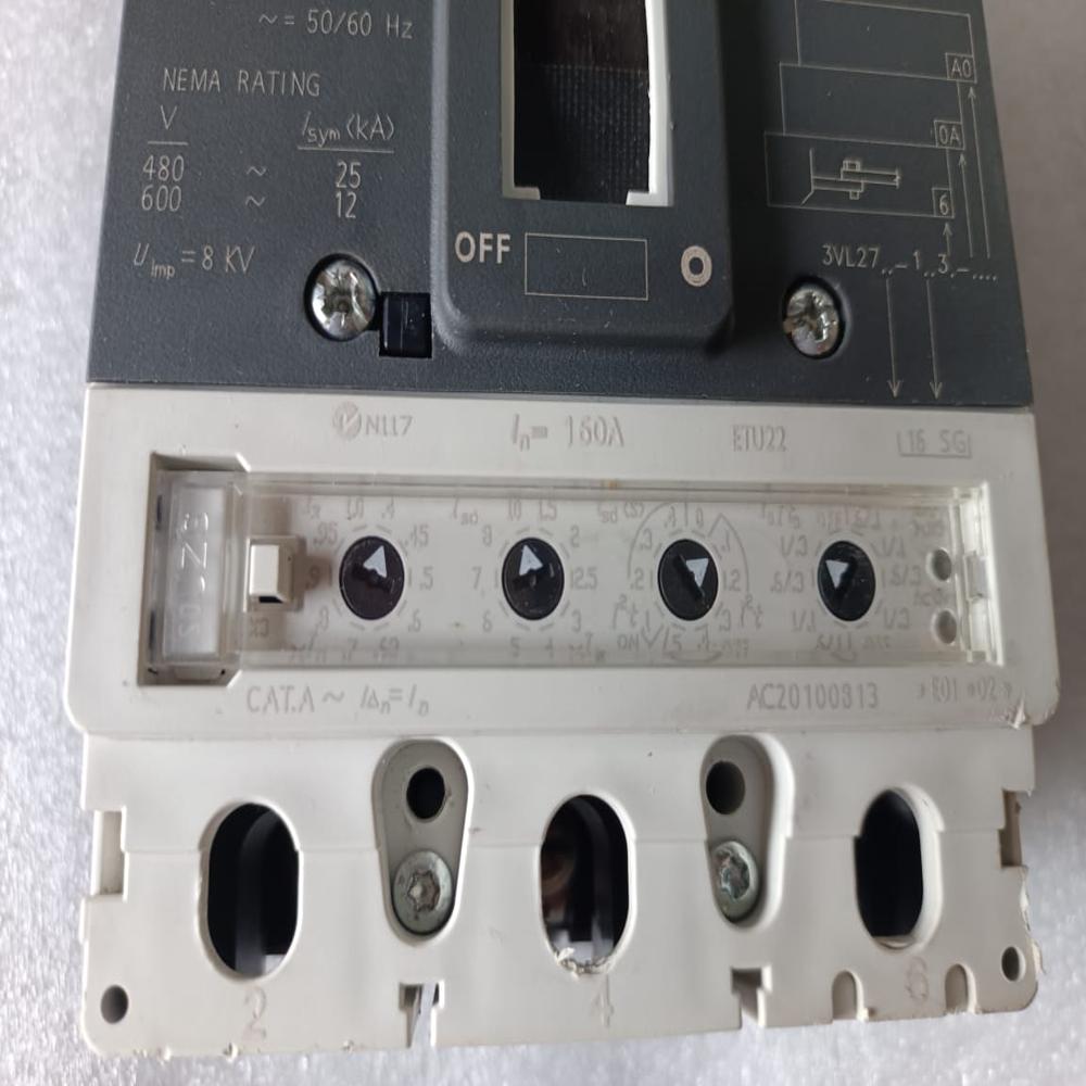 Used Siemens Mccb Vl160 160a 3p Molded Case Circuit Breaker 160a