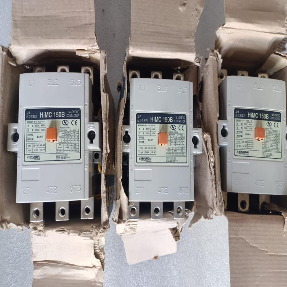 New Hyundai Himc 150b Contactor Hyundai Magnetic 150amp Contactor 24v Dc - Frequency: 50/60 Hertz (hz)