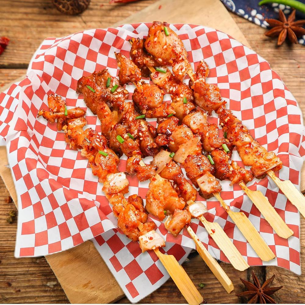 Butter paper One Side Coated Red Checks 10X10 Inch