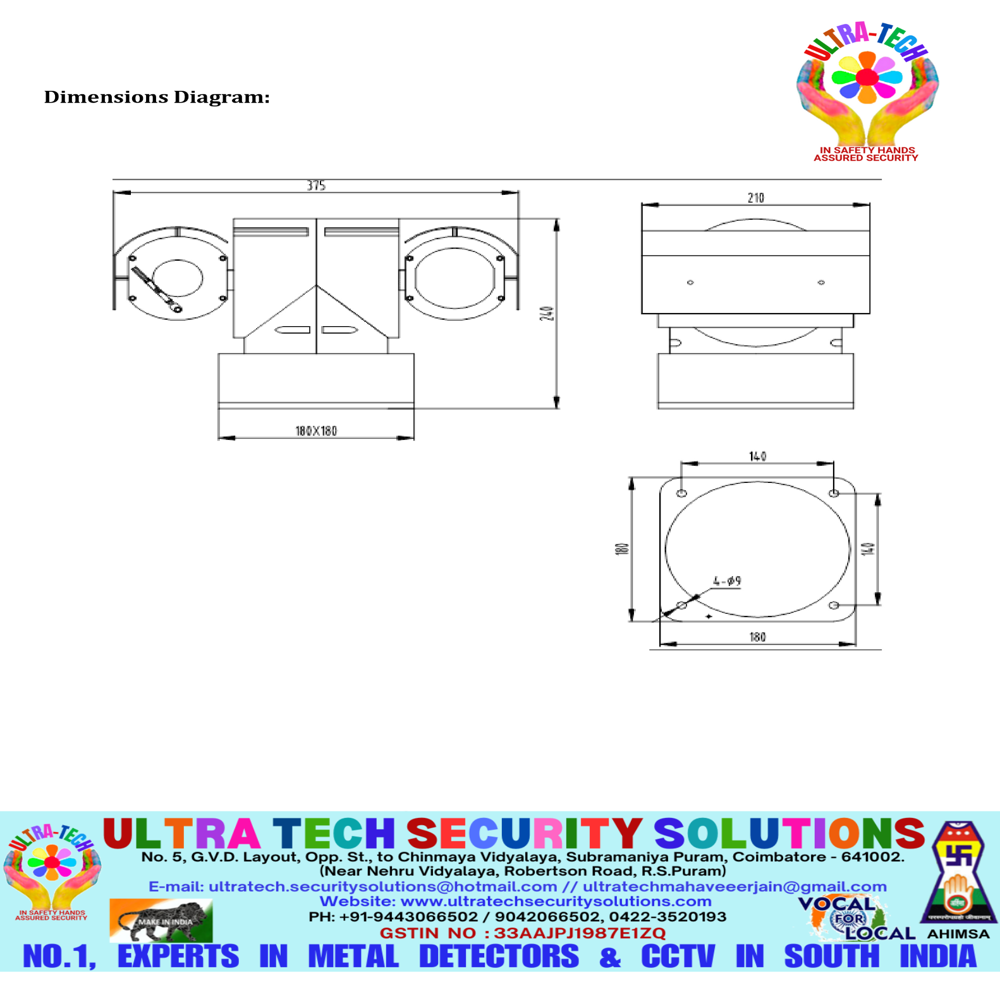 Long Range Military Grade Ptz Camera - 5km Day & 500 Mtrs Night - Iv-ptzmlz-65x-ip4-v2 - Application: Outdoor
