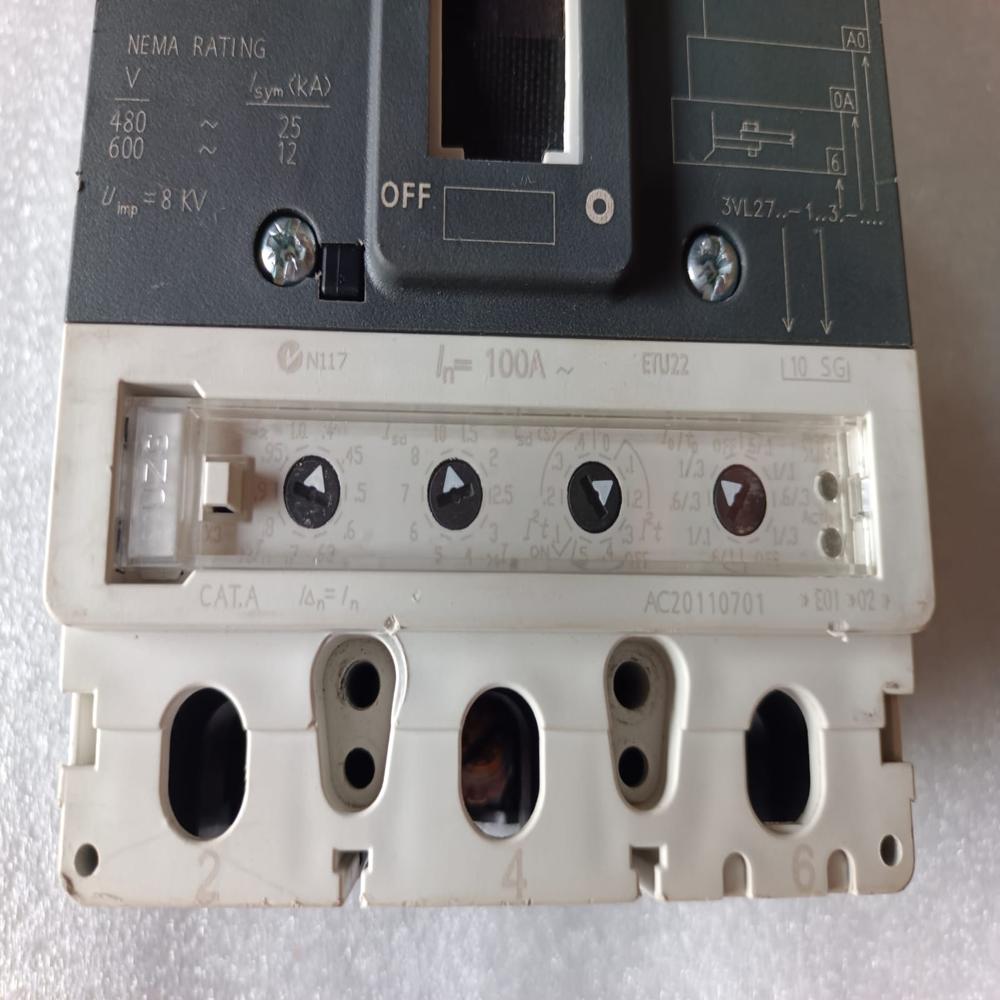 Used Siemens Vl160 100a Mccb Molded Case Circuit Breaker 100a - Phase: Three Phase