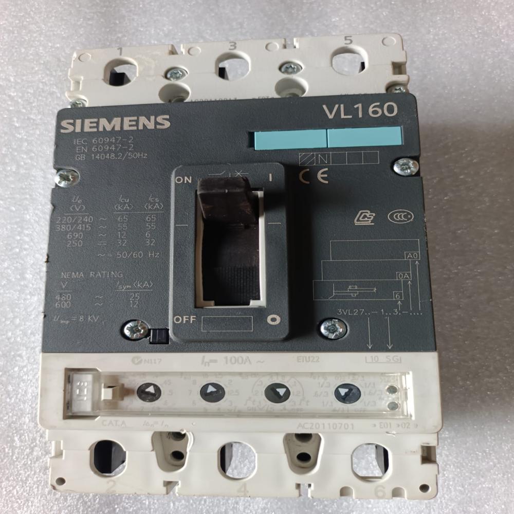 Used Siemens Vl160 100a Mccb Molded Case Circuit Breaker 100a - Phase: Three Phase