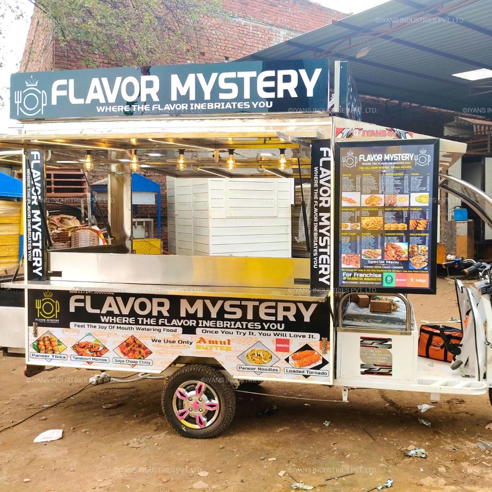 Full Stainless Steel Food Cart Rickshaw