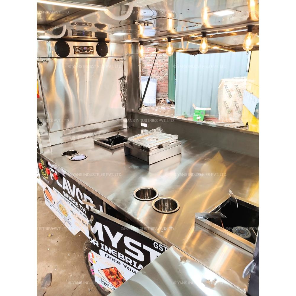 Full Stainless Steel Food Cart Rickshaw