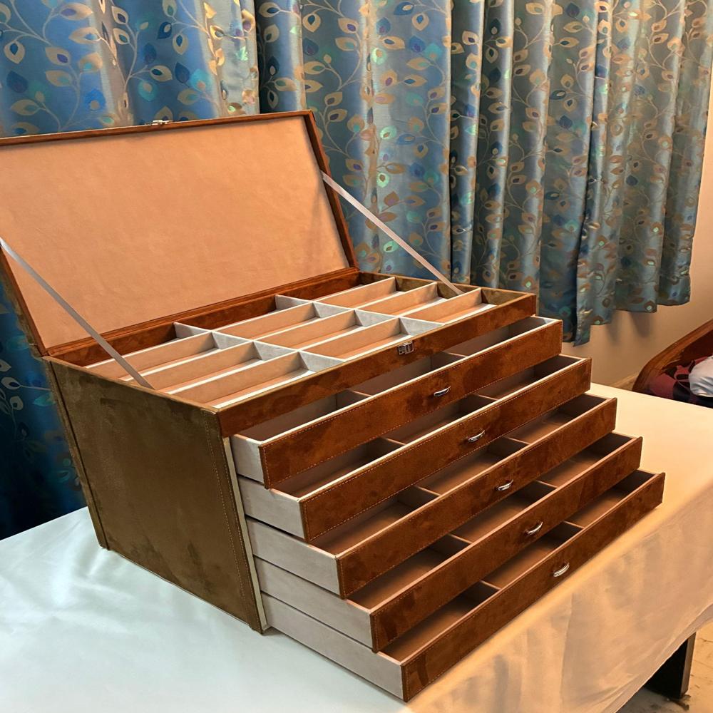 Optical Storage Box With 72 Spaces - Material: Fabric