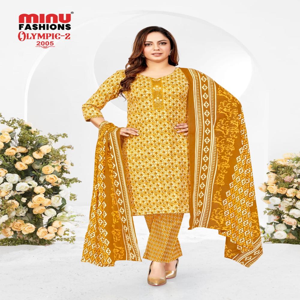 Casual Cotton Stitched Olympics Salwar Suit