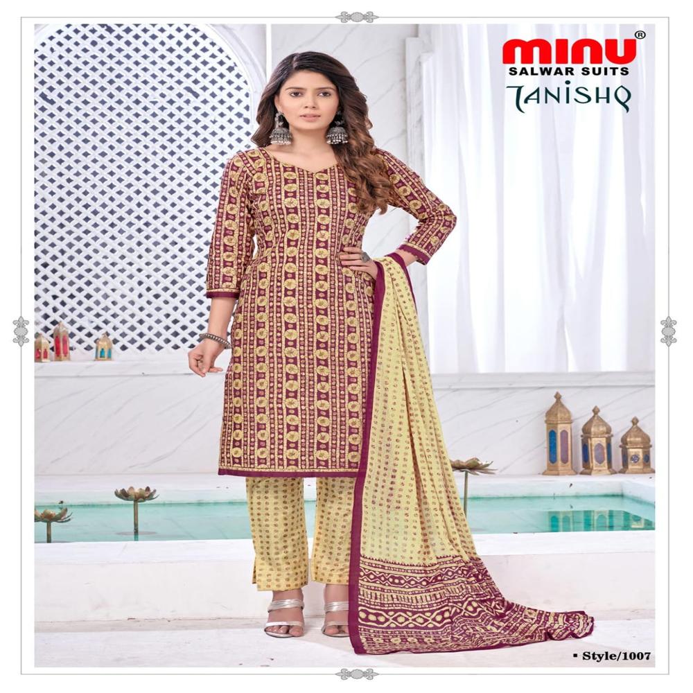 Cotton Blue Tanishq Salwar Suit - Color: All Color