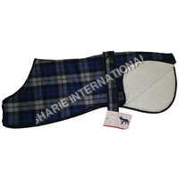 SI-DC-112 Greyhound Dog Rug Made with  Woolen Blanket with Fur Lining