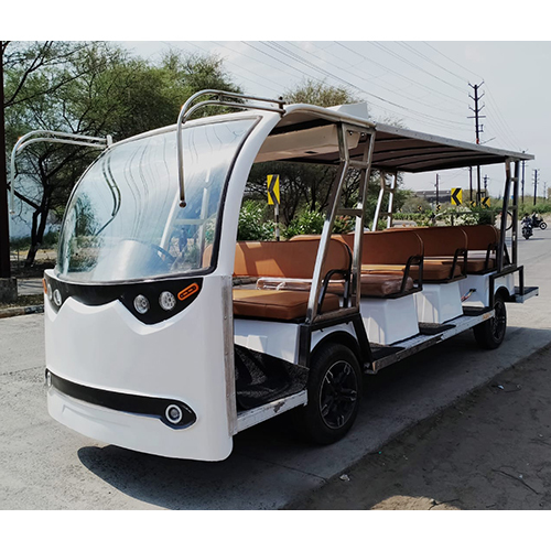 14 Seater Electric Sightseeing Bus - Color: White