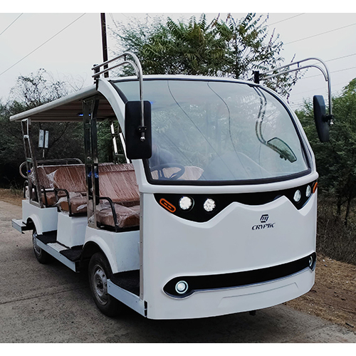 11 Seater Electric Sightseeing Bus - Color: White