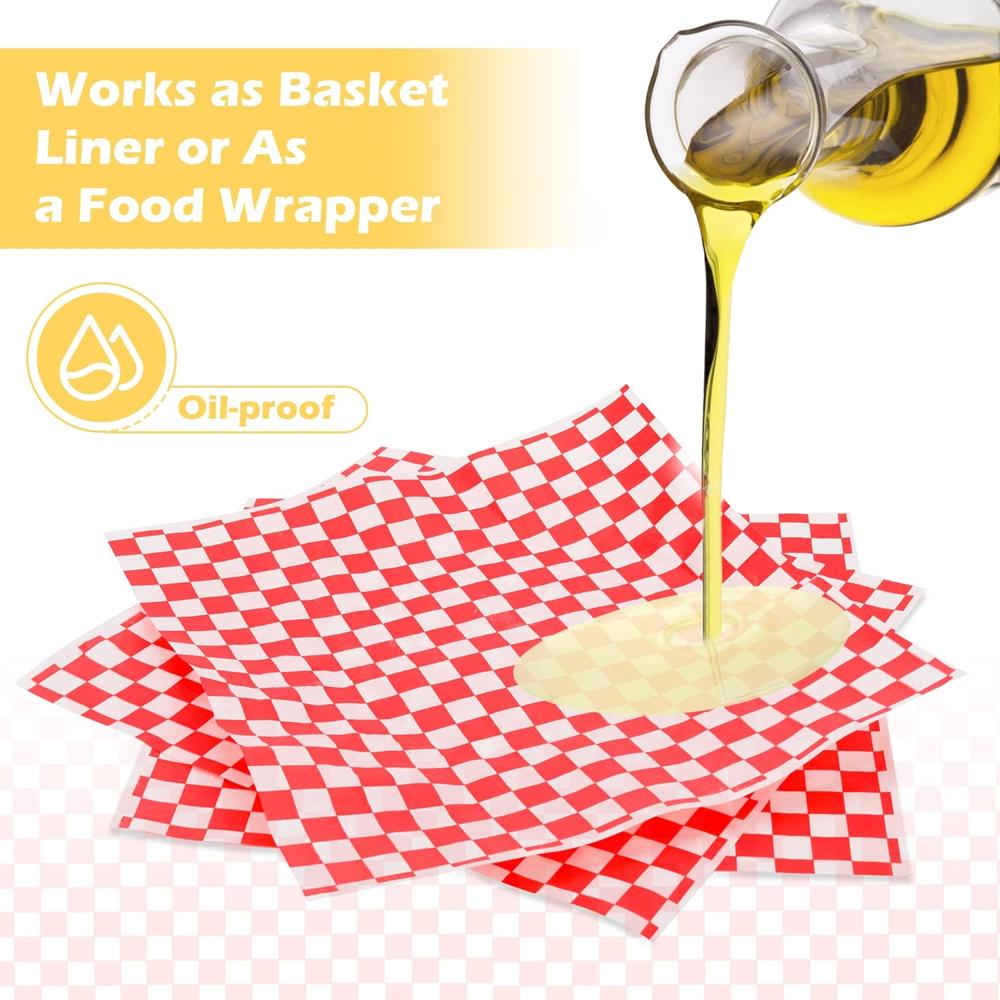 Butter Paper One Side Printed Red Checks 12 X 12 Inch