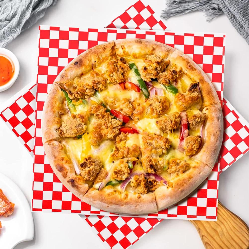 Butter Paper One Side Printed Red Checks 12 X 12 Inch