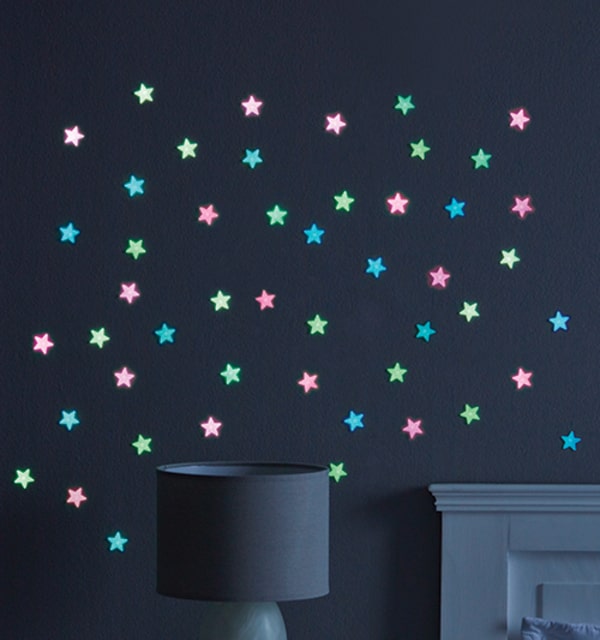 Multicolor Radium Decorative Star Set