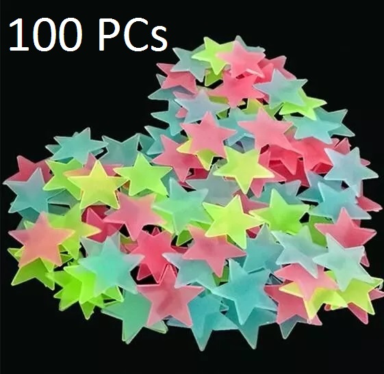 Multicolor Radium Decorative Star Set