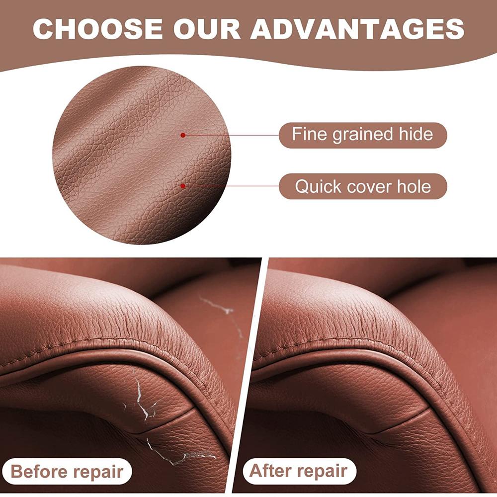 Adhesive Light Brown Leather Pat Roll