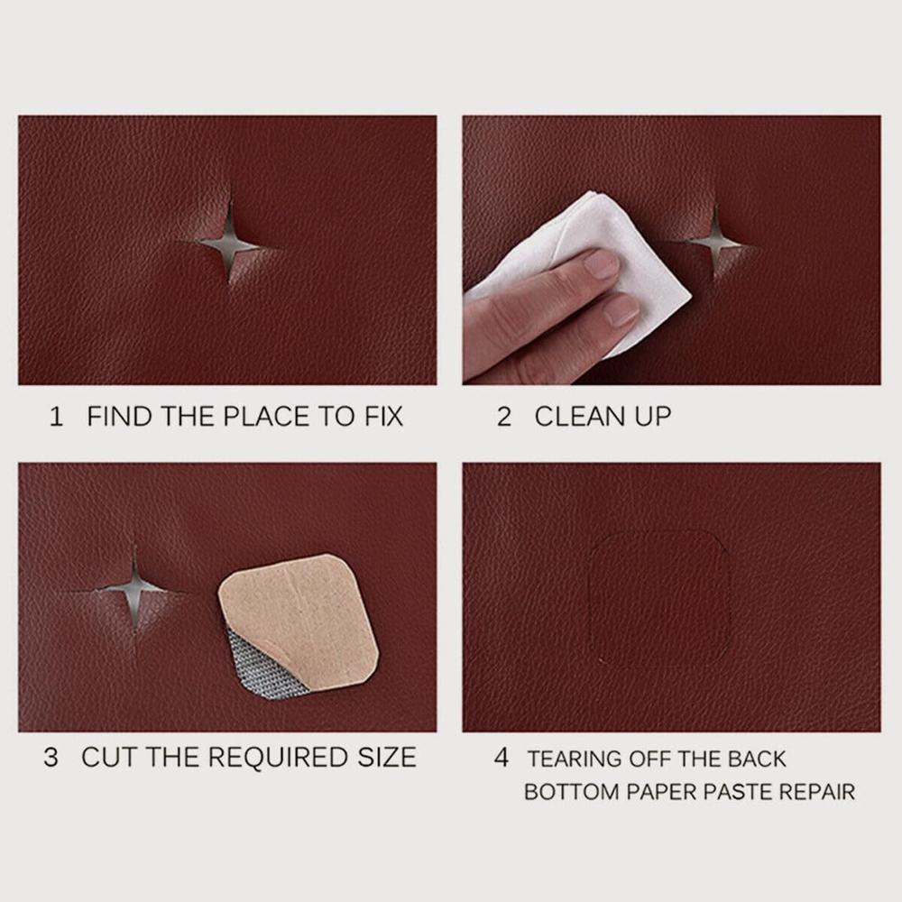 Adhesive Light Brown Leather Pat Roll