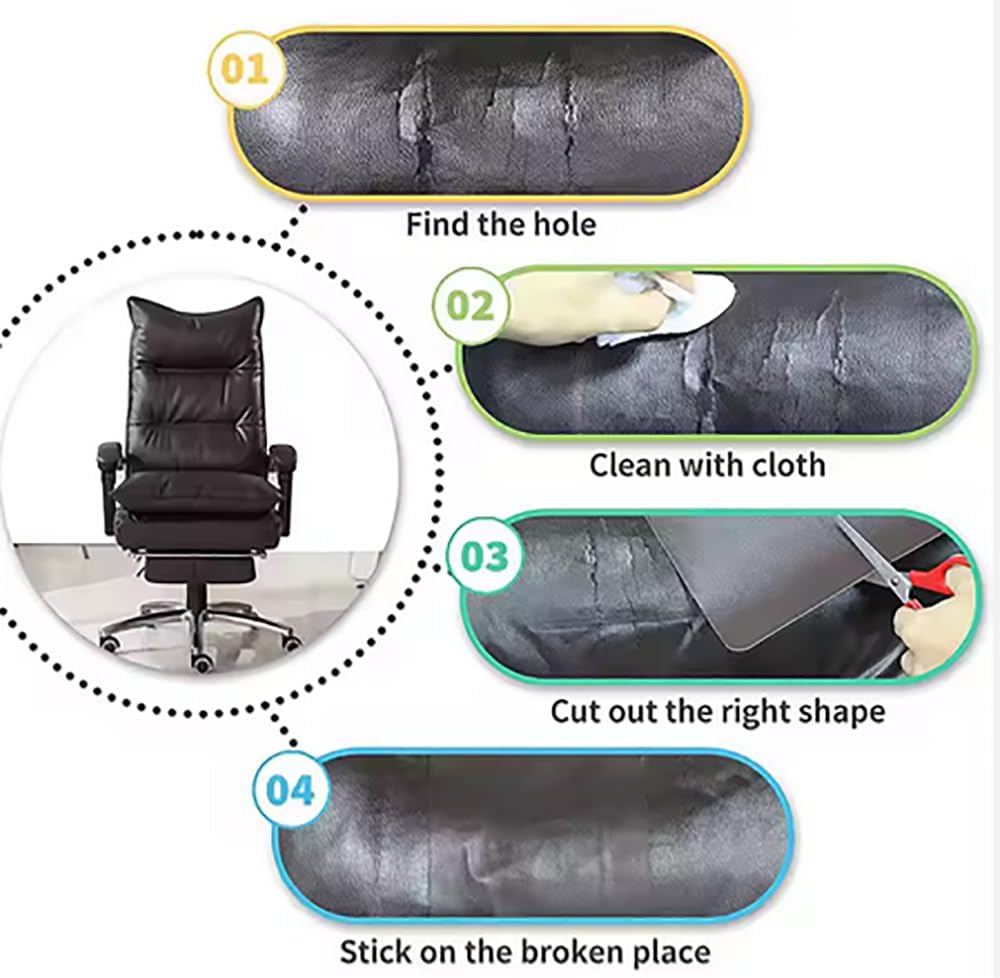 Grey Adhesive Leather Patch