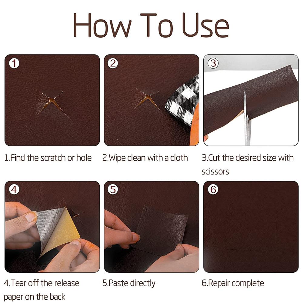 Brown Adhesive Leather Patch