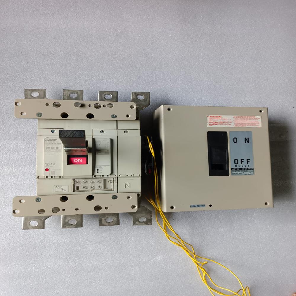 Used Motorized 630amp 4p Mccb Mitsubishi Nf630-Sew 630amp 4p Motorized Mccb
