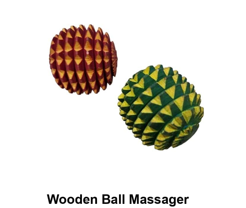 Wooden Ball Massager - Age Group: For Infants