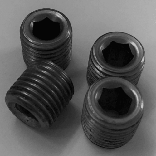 M3 X 4mm Grub Screw MS Black oxide (Dia. 3mm, Length 4mm)