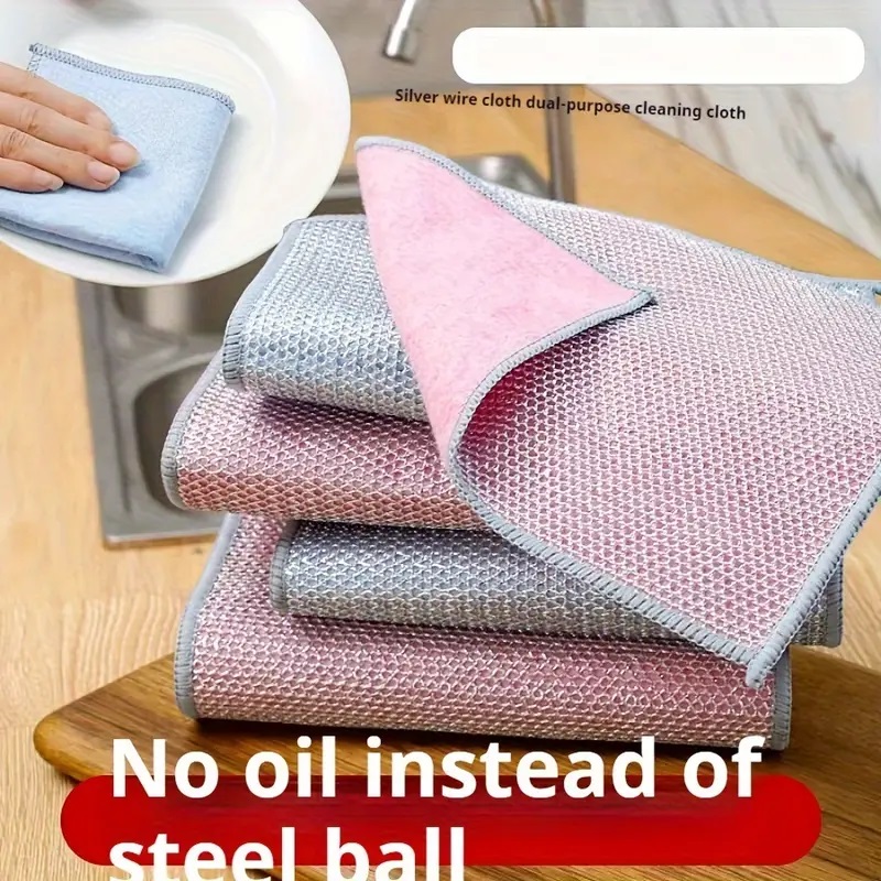 Microfiber And Ss Cleaning Cloth