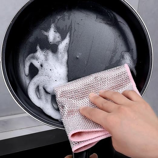 Microfiber and SS Cleaning Cloth