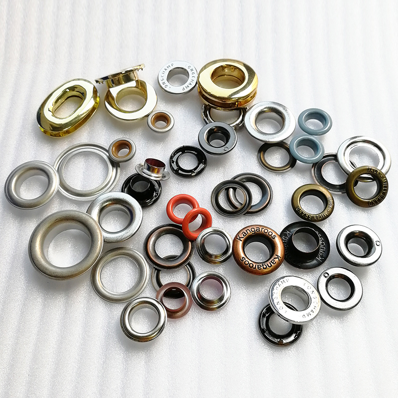 Factory Custom Logo Multiple Size Color Ornamented Metal Eyelets Grommets Button Accessories for Garment or Shoes