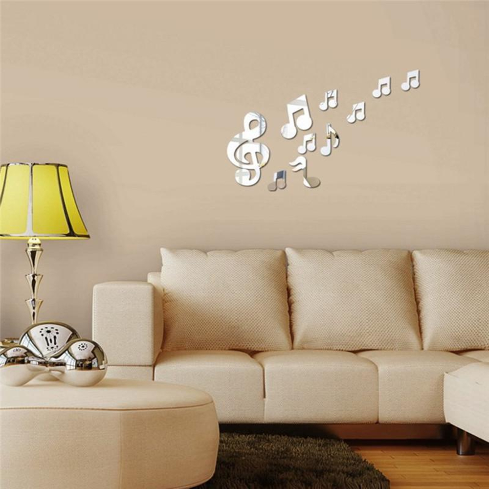 Music Note Cutting Adhesive Mirror