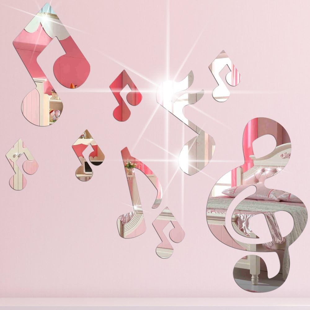 Music Note Cutting Adhesive Mirror