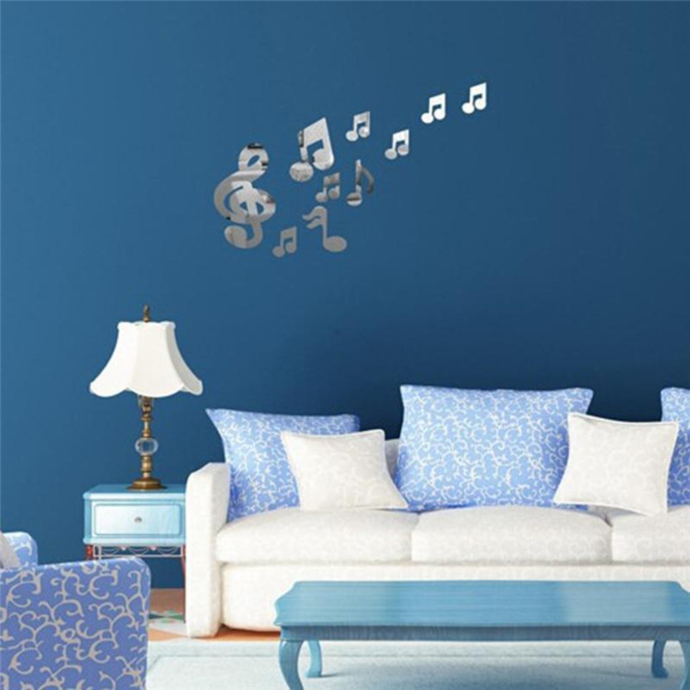 Music Note Cutting Adhesive Mirror