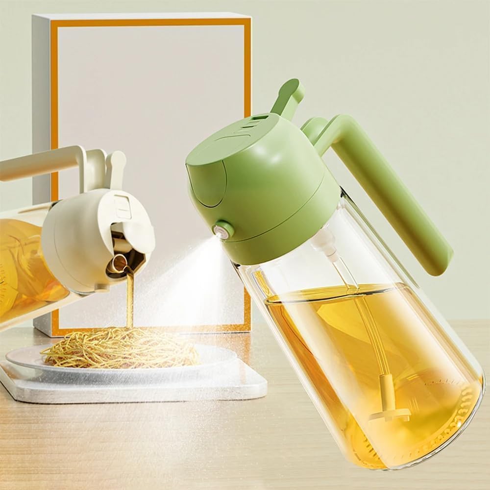 2 In 1 Oil Spray Bottle - Capacity: 470 Milliliter (Ml)