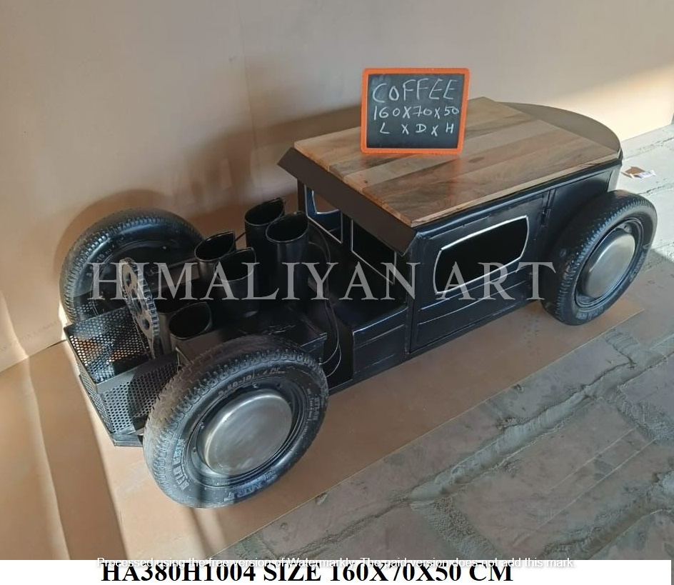 ANTIQUE AUTOMOBILE COFFEE TABLE