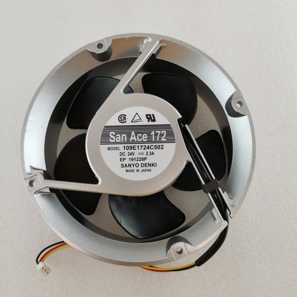 SANACE 109E1724C502 24V DC 2.3A 17251mm METAL Silver Industrial Axial Cooling Fan 