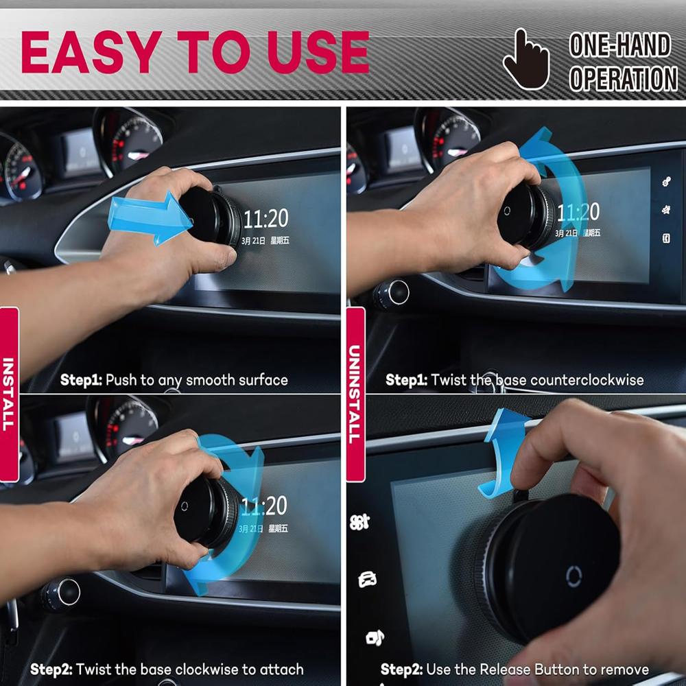 Rotating Suction Mobile Holder - Car Polishers Size: Na