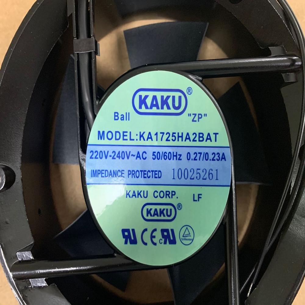 KAKU KA1725HA2BAT 220-240V AC 50/60HZ 0.27/0.23A 17251mm 2700-3100 RPM BALL Industrial Axial Cooling Fan