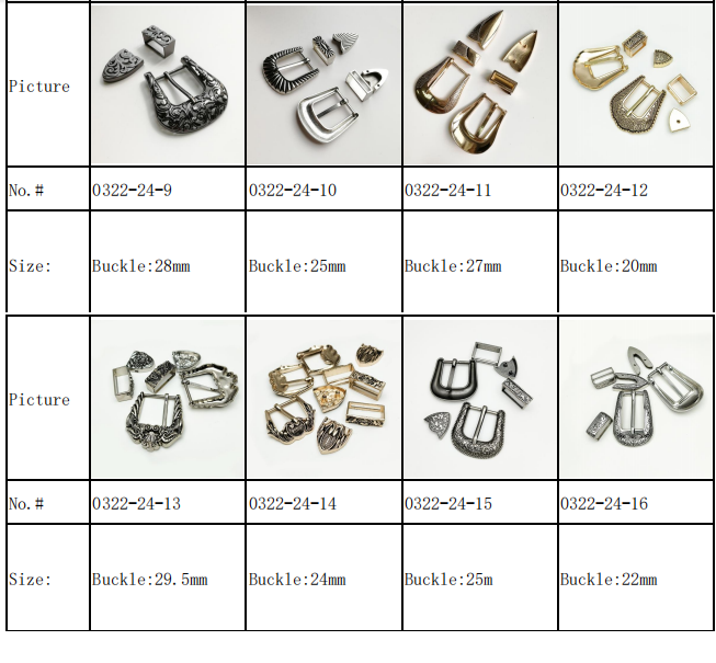Wholesale Custom Zinc Alloy 3 Piece Buckles Set Western Buckle For Belt And Clothing Gold Nickel Color - Hardness: Strong