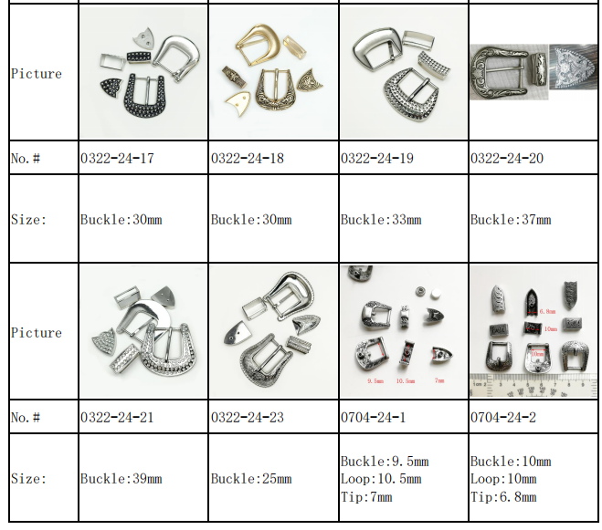 Wholesale Custom Zinc Alloy 3 Piece Buckles Set Western Buckle For Belt And Clothing Gold Nickel Color - Hardness: Strong