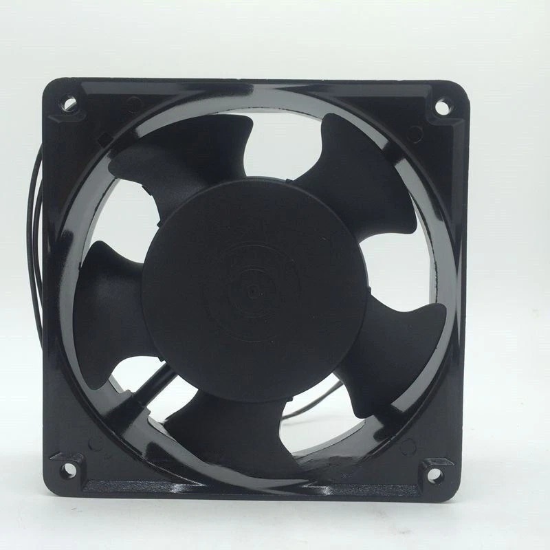 KAKU KA1238HA2BAT 220V AC 50/60HZ 0.11/0.12A 12038mm 12CM 2 Wire METAL Axial Cooling fan