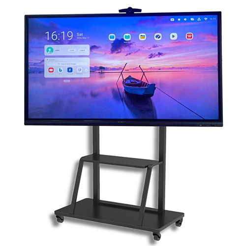 75-Inch Interactive Flat Panel Display With Android 14 - Color: Black