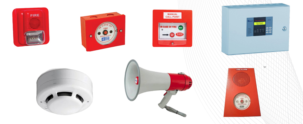 Fire Alarm Accessories - Color: White And Red