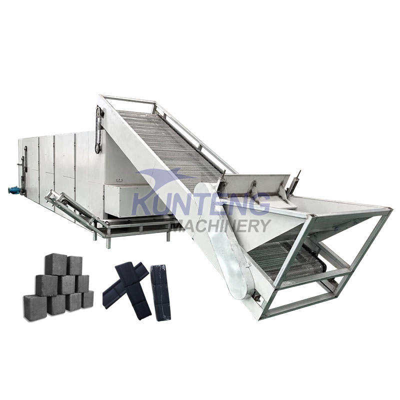High Efficiency Hoo-Kah Carbon Briquettes Charcoal Ball Briquettes Dehydration Carbon Mesh Belt Dryer - Capacity: 150 Kg/Hr