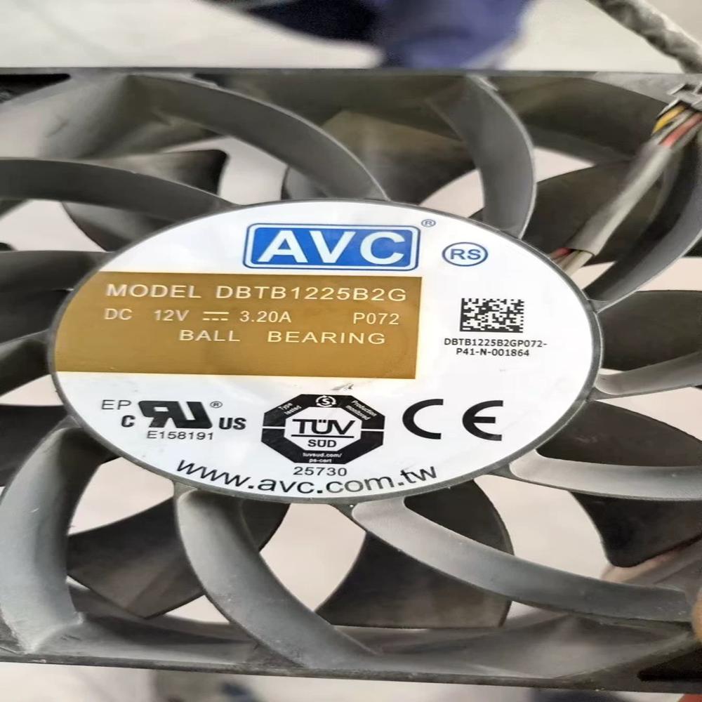 AVC DBTB1225B2G 12V DC 3.20A 9238mm PLASTIC BALL Industrial Axial Cooling Fan
