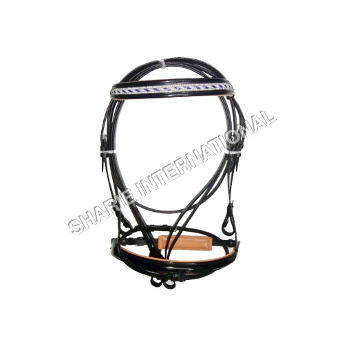 SI-330Z G English Bridle Made with High Quality Indian Leather with Leather Reins