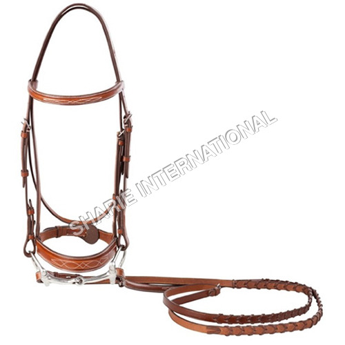 Si-330Za English Bridle With Reins Made With High Quality Of Indian Leather - Color: Brown