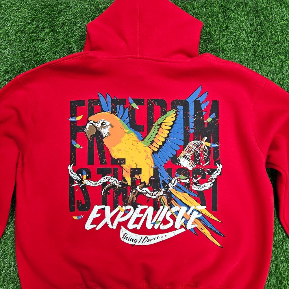 Screen plus puff printing hoodie